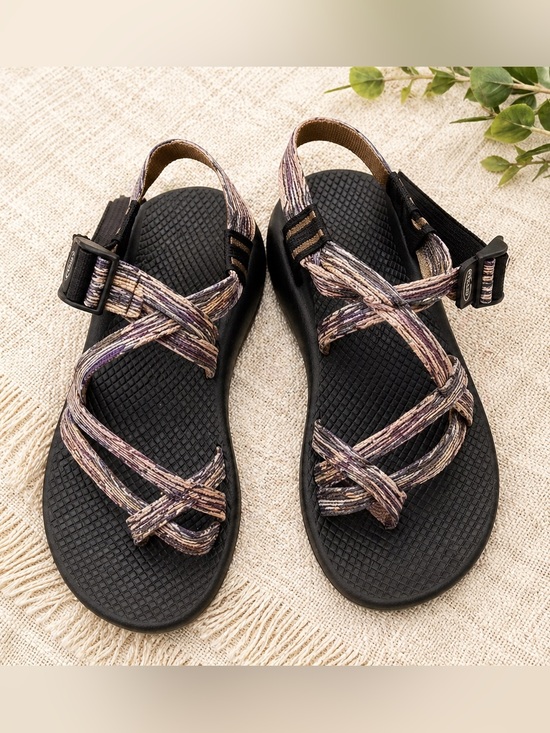 Chaco Shoes - Chaco Z/Cloud Sandals Womens 9 Brown Multicolor Outdoor Hiking Trail Comfort